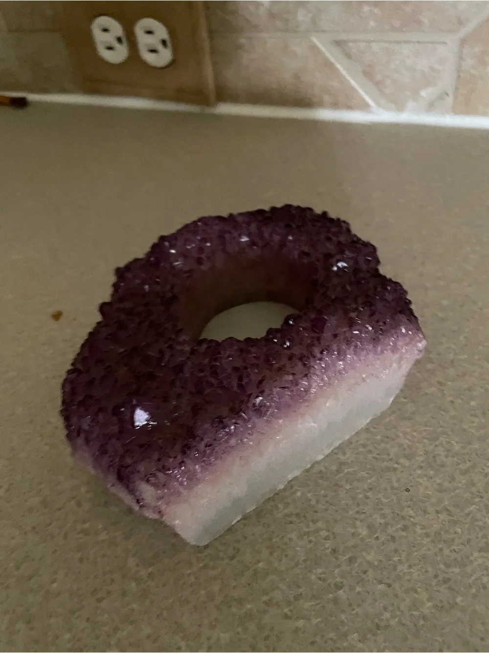 Pottery Barn Amethyst Candle Holder NEW